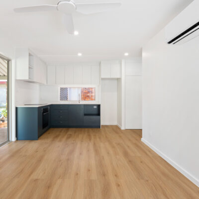 Custom kitchen fit‑out inside garage conversion Gold Coast with premium finishes